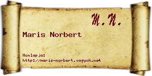 Maris Norbert névjegykártya