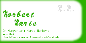 norbert maris business card